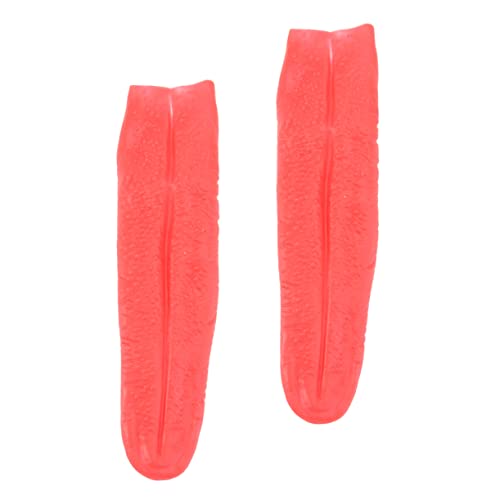 YARNOW 2 Stück Teiliges Rote Lange Zungen Requisiten Realistisch Detailgetreu Halloween Party Dekoration Cosplay Streich Requisiten für Spukhaus und Kostüm von YARNOW