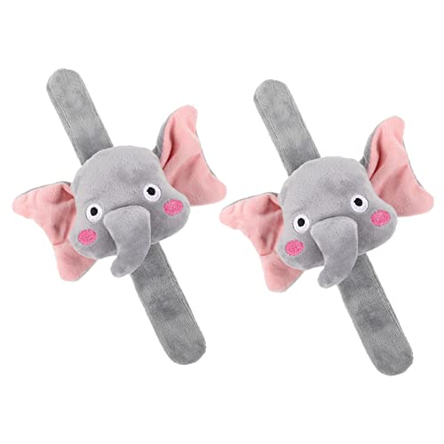 YARNOW 2 Stück Tierdesign Slap Armbänder für Plüscharmband mit Elefantenmotiv Partygeschenk und Klassenzimmerpreis für Geburtstagsfeiern und Feste YARNOW 2 Stück Tierdesign Slap Armbänder für Plüscharmband mit Elefantenmotiv Partygeschenk und Klassenzimmerpreis für Geburtstagsfeiern und Feste von YARNOW