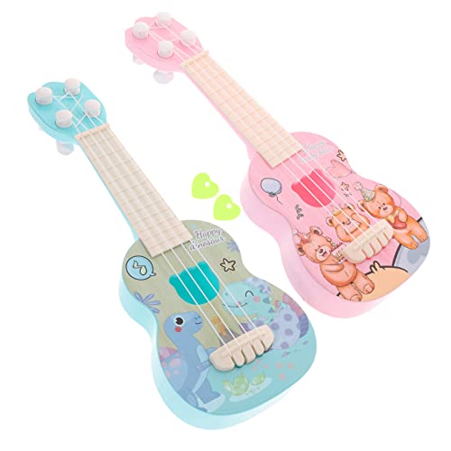 YARNOW 2 Stück Ukulele Mini Gitarre für Kleinkinder Lernspielzeug mit Stimmbarem Design Geburtstagsgeschenk für Vorschulkinder Dinosaurier Bär YARNOW 2 Stück Ukulele Mini Gitarre für Kleinkinder Lernspielzeug mit Stimmbarem Design Geburtstagsgeschenk für Vorschulkinder Dinosaurier Bär von YARNOW