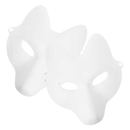 YARNOW 2 Stück Unbemalte Fuchsmaske für Erwachsene DIY Tiermaske für Halloween Party Kreative Bastelmaske für Erwachsene und Partydekoration und Eltern Aktivität YARNOW 2 Stück Unbemalte Fuchsmaske für Erwachsene DIY Tiermaske für Halloween Party Kreative Bastelmaske für Erwachsene und Partydekoration und Eltern Aktivität von YARNOW