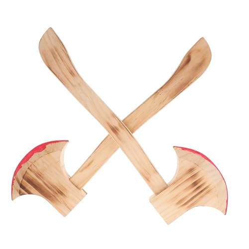 YARNOW 2 Stück aus Holz Halloween gefälschtes Beil Halloween blutige -Requisite Halloween realistisches Beil- - hölzern von YARNOW