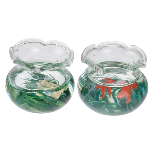 YARNOW 2 Stück -tankmodell Aquarium Fotografie-Requisiten Fischtankdekor Spielhausverzierung Home Mini-hausdekoration Mini-goldfischbecken- Kinderspielzeug Wohnkultur Glas YARNOW 2 Stück -tankmodell Aquarium Fotografie-Requisiten Fischtankdekor Spielhausverzierung Home Mini-hausdekoration Mini-goldfischbecken- Kinderspielzeug Wohnkultur Glas von YARNOW