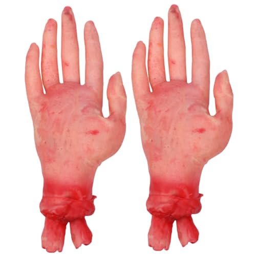 YARNOW 2 Stücke Halloween Deko Teiliges Realistisch Gestaltete Gefälschte Hände Hand Requisiten für Gruselige Halloween Party Bühnenauftritte und Spukhaus Dekorationen YARNOW 2 Stücke Halloween Deko Teiliges Realistisch Gestaltete Gefälschte Hände Hand Requisiten für Gruselige Halloween Party Bühnenauftritte und Spukhaus Dekorationen von YARNOW