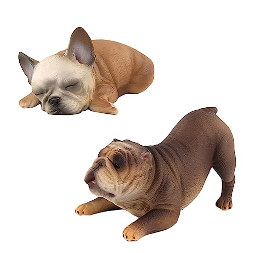 YARNOW 2 Stücke Realistische Hundemodelle aus Plastik Niedliche Mini Tierfiguren zur Dekoration für Erwachsene für Büro Auto und Zuhause Zufällige Auswahl zwischen Bulldogge und Welpen YARNOW 2 Stücke Realistische Hundemodelle aus Plastik Niedliche Mini Tierfiguren zur Dekoration für Erwachsene für Büro Auto und Zuhause Zufällige Auswahl zwischen Bulldogge und Welpen von YARNOW