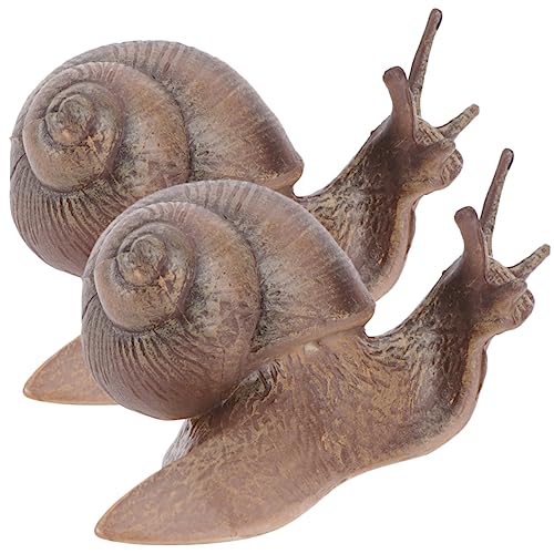 YARNOW 2 Stücke Realistische Schneckenfiguren Simulation Tierfigur Lernspielzeug für Kinder Gefälschte Schneckenmodell Dekoration von YARNOW