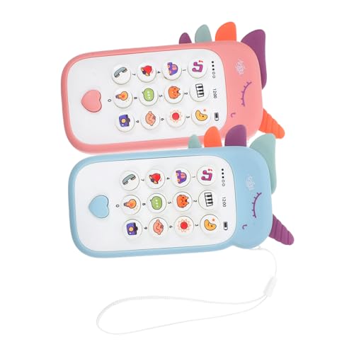 YARNOW 2-teiliges Baby-lerntelefon: Interaktives Smartphone-Spielzeug Mit Musik Und Pädagogischen Inhalten, Rollenspiel-Handy Für Kleinkinder von YARNOW