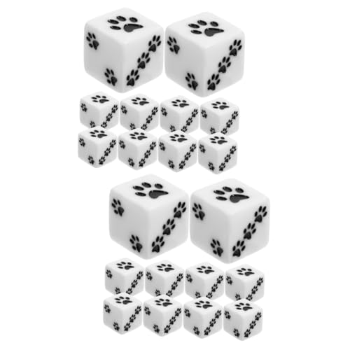 YARNOW 20 Stck Teiliges Resin Würfelset mit Seitigem Cartoon Bärentatzenmuster Kleine Spielwürfel für Brettspiele Party und Pädagogische Verwendung Kompakt und Leicht für Zuhause und YARNOW 20 Stck Teiliges Resin Würfelset mit Seitigem Cartoon Bärentatzenmuster Kleine Spielwürfel für Brettspiele Party und Pädagogische Verwendung Kompakt und Leicht für Zuhause und von YARNOW