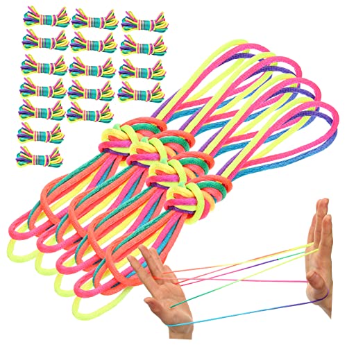 YARNOW 20 Stck. Fingerseilspielzeug Regenbogenfarben Handspielzeug für Fördert Geschicklichkeit und Interaktion und Jungen für Spaß YARNOW 20 Stck. Fingerseilspielzeug Regenbogenfarben Handspielzeug für Fördert Geschicklichkeit und Interaktion und Jungen für Spaß von YARNOW