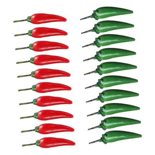 YARNOW 20 Stück Chili-Modell falsche Paprika pflanzliches Simulationsdekorationen Küchen-Chili-Requisiten Puppenstubengemüse Chili-Pfeffer-Mittelstück realistische Paprika Harz YARNOW 20 Stück Chili-Modell falsche Paprika pflanzliches Simulationsdekorationen Küchen-Chili-Requisiten Puppenstubengemüse Chili-Pfeffer-Mittelstück realistische Paprika Harz von YARNOW