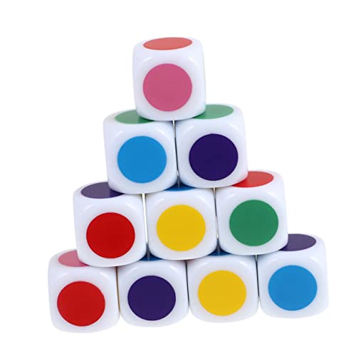 YARNOW 20 Stück Farbige Lernwürfel für Kognitive Würfel aus Acryl für Interaktive Spiele und Unterricht für Partys und Klassenzimmer von YARNOW
