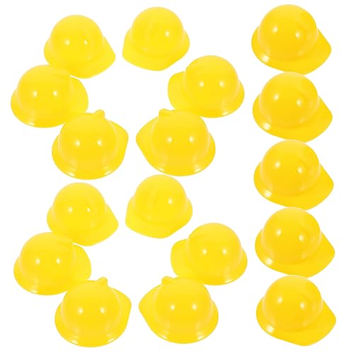YARNOW 20 Stück Kleiner Bauhelme aus Kunststoff Dekorative Partyhüte für Kinder Puppen und Haustiere für Geburtstagsfeiern und Themenpartys von YARNOW