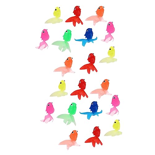 YARNOW 20 Stück Künstlicher Goldfische Gefälschter Tropischer Fisch Künstlicher Schwimmender Gefälschter Fisch -Ornament Simulation Tropischer Fische Gummi von YARNOW