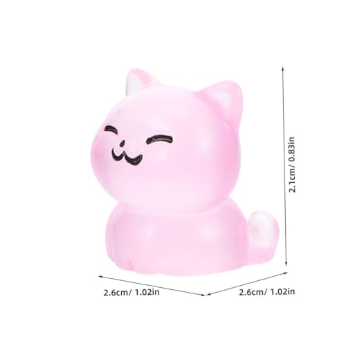 YARNOW 20 Stück Luminöse Katzenstatue Deko Mini-kätzchen-Dekorationen Kleine Katzendekore Mikro-landschaftskatze Tierornamente Für Aquarien Miniatur-gartenkatze Kleine Katzenfigur Harz von YARNOW