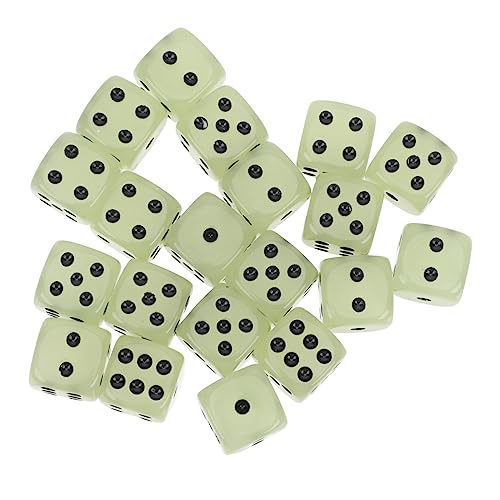 YARNOW 20 Stück Luminous Würfel Leuchtende Dice für Partys Ktvs und Bars Lustige Spielzeuge für Druckabbau und Unterhaltung Glow The Game Prop von YARNOW