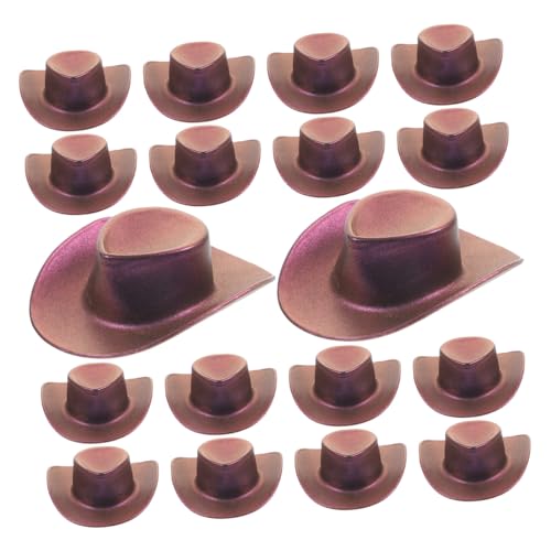 YARNOW 20 Stück Mini-Cowboyhut Kuh Zubehör Puppe Cowboyhüte Puppenhüte Cowboyhut aus kleine Hüte für Kuchendekor entzückende hüte Partydekorationen Mini-Miniatur-Hut Violett YARNOW 20 Stück Mini-Cowboyhut Kuh Zubehör Puppe Cowboyhüte Puppenhüte Cowboyhut aus kleine Hüte für Kuchendekor entzückende hüte Partydekorationen Mini-Miniatur-Hut Violett von YARNOW