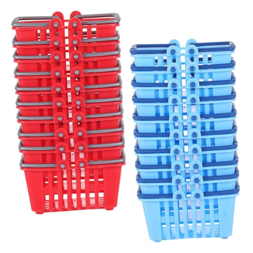 YARNOW 20 Stück Mini Einkaufskorb Mini Sachen Kleiner Korb Mini Einkaufskörbe Tragbarer Einkaufskorb Puppenhaus Miniaturen Zubehör Aufbewahrungskorb Kleines Mini Aus von YARNOW