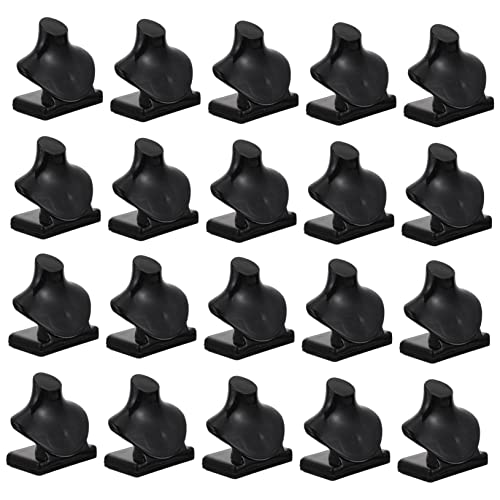 YARNOW 20 Stück Mini-Halskettenmodell Halskettenhalterständer Schmuck Babypuppe kleines Halskettenmodell kleines Halsketten-Display-Modell Puppe Mini Halskette Modell Plastik Schwarz von YARNOW