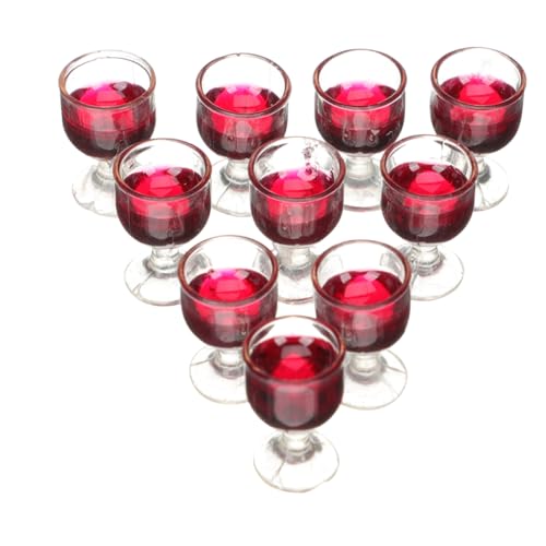 YARNOW 20 Stück Miniatur- -Rotweinglas winzig Dekoration Hochzeit Stichworte Miniaturen Party Puppenhaus Kelch Mini-Tassen für Puppenhäuser PVC Wiederverwendbar YARNOW 20 Stück Miniatur- -Rotweinglas winzig Dekoration Hochzeit Stichworte Miniaturen Party Puppenhaus Kelch Mini-Tassen für Puppenhäuser PVC Wiederverwendbar von YARNOW