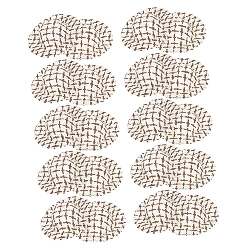 YARNOW 20 Stück Miniatur Woven Hat für Puppen DIY Bastel Zubehör Farbvariationen Dunkelbraun Beige für Foto Requisiten und Kreative Kostüme von YARNOW