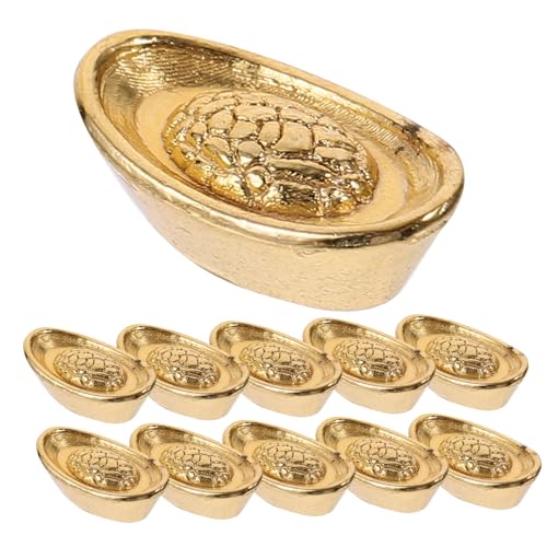 YARNOW 20 Stück -Modell Weihnachten Miniatursachen Puppe Miniatur- LED Mini- -Ornament-Miniaturen Barrendekore Mini-Barren-Ornament Papier Golden von YARNOW