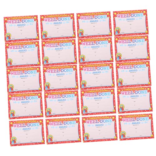 YARNOW 20 Stück Motivationsbelohnung Süßes Zertifikat Studentenpreis Leistungsnachweise Studenten Vergibt Zertifikate Anerkennungspreise Urkunden Verleihen Papier YARNOW 20 Stück Motivationsbelohnung Süßes Zertifikat Studentenpreis Leistungsnachweise Studenten Vergibt Zertifikate Anerkennungspreise Urkunden Verleihen Papier von YARNOW
