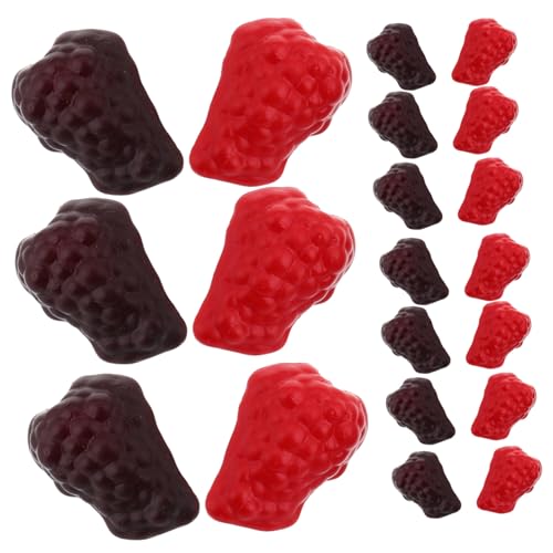 YARNOW 20 Stück Obst-Modell deko künstliches Obstzubehör Himbeerfruchtzubehör Künstliche Früchte für Kuchen Kunstobst aus der Küche Simulationsornament Plastik von YARNOW