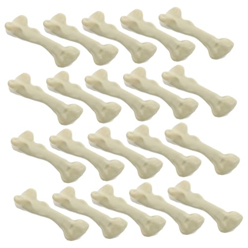 YARNOW 20 Stück Partydekorationsknones Skelettfiguren gruseliges Dekoration im Halloween-Stil Halloween-Accessoires Friedhofsdekoration Mini-Knochen Plastik von YARNOW