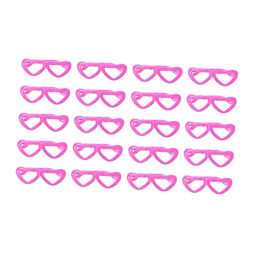 YARNOW 20 Stück Puppenspielzeugzubehör Mädchen Herz Puppenbrille Partybrille für Miniaturbrille Sonnenbrille Liebe Brillen Plastik Rosa YARNOW 20 Stück Puppenspielzeugzubehör Mädchen Herz Puppenbrille Partybrille für Miniaturbrille Sonnenbrille Liebe Brillen Plastik Rosa von YARNOW