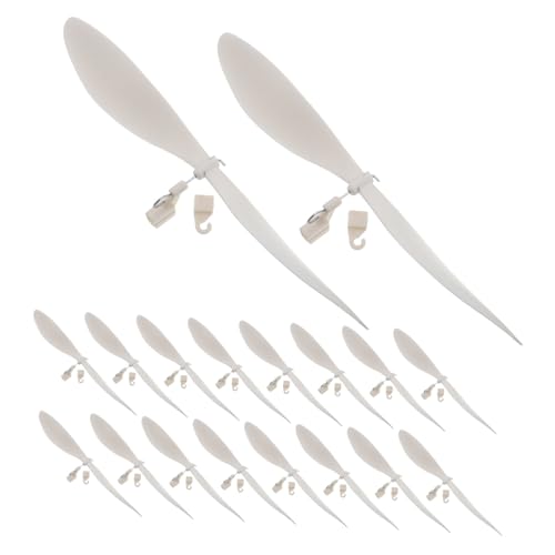 YARNOW 20 Stück Segelflugzeuge Propeller Flugzeugwerfer Propeller Flugzeug Holz Segelflugzeug Flugzeug Ersatz 2 Blatt Weiß Abs von YARNOW