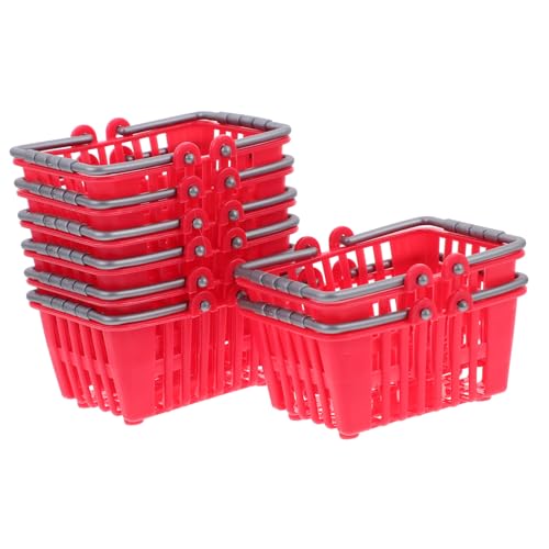 YARNOW 20 Stück Simulierte Einkaufskorbsspielzeug Mini für Kleiner Einkaufskorb Kinderspielzeug Mädchen Kleiner Korb Kid Shopping Toy Spielzeugkorb Kinderkorb Plastik rot YARNOW 20 Stück Simulierte Einkaufskorbsspielzeug Mini für Kleiner Einkaufskorb Kinderspielzeug Mädchen Kleiner Korb Kid Shopping Toy Spielzeugkorb Kinderkorb Plastik rot von YARNOW