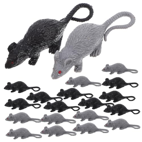 YARNOW 20 Stück Simulierte Mausschmuck klein Ratte beängstigend Fälschung Mäusespielzeug für Spielzeugmaus realistisches Mäusespielzeug Gruseliges Halloween- PVC YARNOW 20 Stück Simulierte Mausschmuck klein Ratte beängstigend Fälschung Mäusespielzeug für Spielzeugmaus realistisches Mäusespielzeug Gruseliges Halloween- PVC von YARNOW