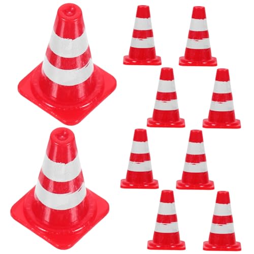 YARNOW 20 Stück Straßenschild Barrikadenmodell pädagogisches Lernspielzeug Straßenkegel Verkehrszeichendekore Sandtischmodelle Abs von YARNOW
