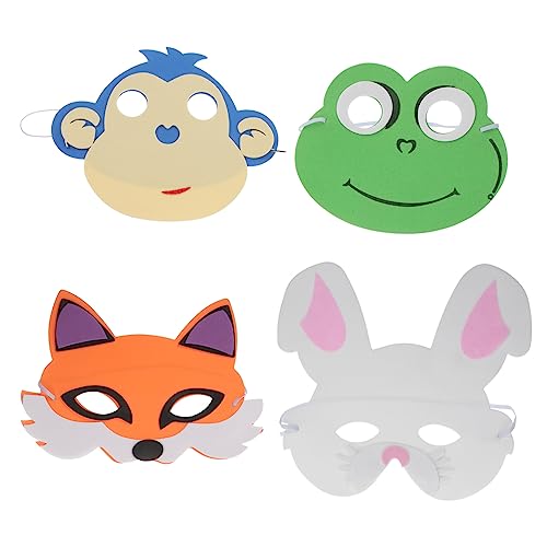 YARNOW 20 Stück Teiliges Eva Tiermasken Halbgesicht Halbmaske für Cosplay Halloween Party Karneval mit Elastischem Band Leicht Wiederverwendbar Fuchs Frosch Hase YARNOW 20 Stück Teiliges Eva Tiermasken Halbgesicht Halbmaske für Cosplay Halloween Party Karneval mit Elastischem Band Leicht Wiederverwendbar Fuchs Frosch Hase von YARNOW