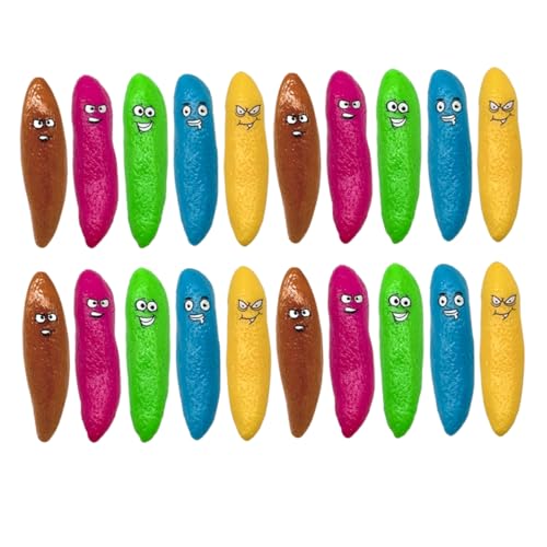YARNOW 20 Stück Teiliges Finger Bunte Weiche Gummiparty Spaßfiguren Geruchlos Partyspielzeug für Kindergeburtstag und Lustige Gruppenaktivitäten von YARNOW
