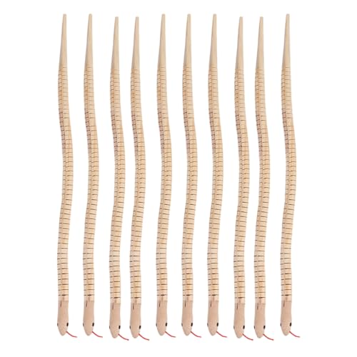 YARNOW 20 Stück Teiliges Flexibles Holzschlangen für Biegsame Realistische Schlangen für Halloween und Partys für Kreative Streiche und Spielspaß YARNOW 20 Stück Teiliges Flexibles Holzschlangen für Biegsame Realistische Schlangen für Halloween und Partys für Kreative Streiche und Spielspaß von YARNOW