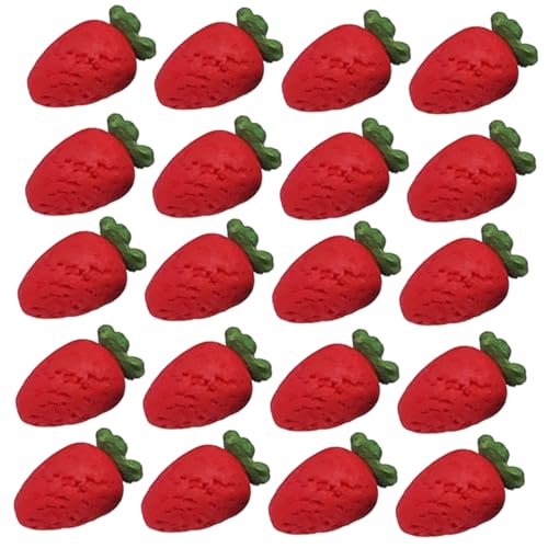 YARNOW 20 Stück Teiliges Mini Erdbeeren Lebensechte Kunstfrüchte für Puppenhaus Dekoration DIY Projekte Fotografie Requisiten Langlebig und Farbecht für Kreative Gestaltung YARNOW 20 Stück Teiliges Mini Erdbeeren Lebensechte Kunstfrüchte für Puppenhaus Dekoration DIY Projekte Fotografie Requisiten Langlebig und Farbecht für Kreative Gestaltung von YARNOW