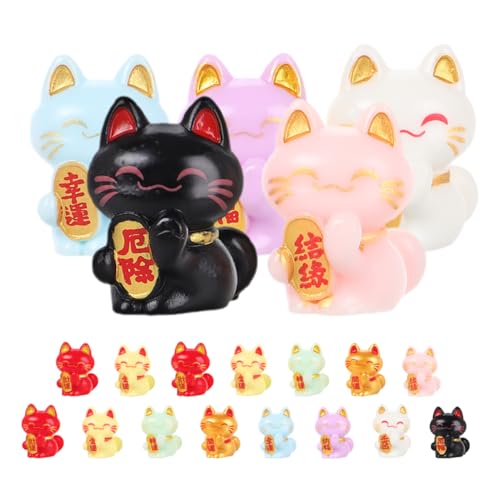YARNOW 20 Stück Teiliges Mini Glückskatze Figuren Resin Miniatur Dekoration für Mikrolandschaften Charmante Kawaii Katzenfiguren zur Raumgestaltung und Verbesserung des Ambientes YARNOW 20 Stück Teiliges Mini Glückskatze Figuren Resin Miniatur Dekoration für Mikrolandschaften Charmante Kawaii Katzenfiguren zur Raumgestaltung und Verbesserung des Ambientes von YARNOW