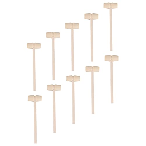 YARNOW 20 Stück Teiliges Mini Holzhammer für Lustige Holzklopfer Basteln Sicher Scharfe Kanten für Geburtstagsfeiern und Kreative Aktivitäten von YARNOW