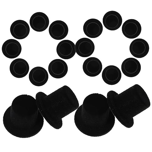 YARNOW 20 Stück Teiliges Mini Hüte Flockiertem Material Langlebige Clown und Weihnachtsmützen für Puppendekoration DIY Bastelarbeiten und Heimdekor Leichte Puppenhut Accessoires von YARNOW
