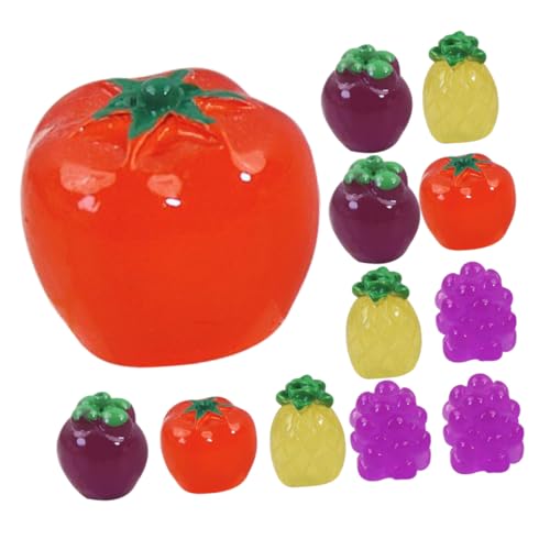 YARNOW 20 Stück Teiliges Mini Künstliches Obst Realistische Miniatur Früchte Modelle Detailgetreu Simuliert Glatte Oberfläche für Puppenhäuser DIY Dekoration und Miniatur Szenen von YARNOW