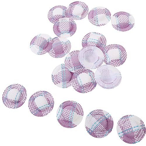 YARNOW 20 Stück Teiliges Miniatur Strohhüte Handgewebt Bunt Gestreift Leichte DIY Bastelmaterialien für Puppenhausdekoration Haarclips Tasche und Puppenaccessoires Vielseitig Einsetzbar von YARNOW