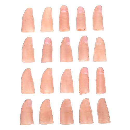 YARNOW 20 Stück Teiliges Realistische Daumenfingermanschetten mit Kunstnägeln Elastisches Material Natürliche Farbe Leicht Verformbar Vielseitige Bühnenrequisiten für Zaubershows Partys YARNOW 20 Stück Teiliges Realistische Daumenfingermanschetten mit Kunstnägeln Elastisches Material Natürliche Farbe Leicht Verformbar Vielseitige Bühnenrequisiten für Zaubershows Partys von YARNOW