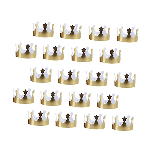 YARNOW 20 Stück Teiliges Set Goldene Papierkronen für Geburtstagsfeiern Verstellbare Partyhüte für Erwachsene Diy Dekoration für Fröhliche Anlässe YARNOW 20 Stück Teiliges Set Goldene Papierkronen für Geburtstagsfeiern Verstellbare Partyhüte für Erwachsene Diy Dekoration für Fröhliche Anlässe von YARNOW