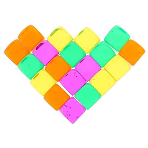 YARNOW 20 Stück Transparente Acrylwürfel Unbemalte DIY für Bastelprojekte und Kreative für Handwerksliebhaber von YARNOW