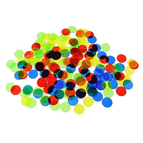 YARNOW 200 Stück 15mm Bunte Bingo Chips aus Kunststoff Zählmarker für Bingo und Mathe Spiele für Lernressourcen von YARNOW