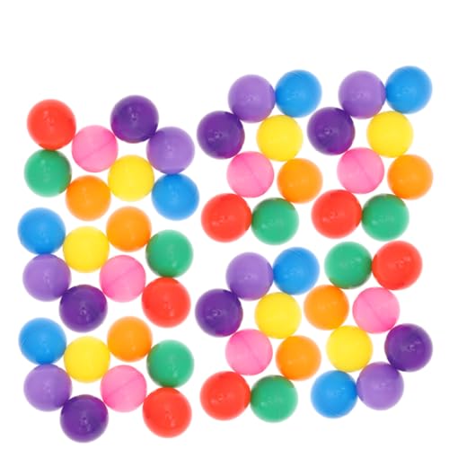 YARNOW 200 Stück Bunte Kunststoffbälle Robuste Ozeanbälle für Ballgruben Spielzelte Pools und Spielhäuser Mix Farben im Netzbeutel von YARNOW