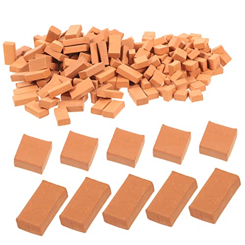 YARNOW 200 Stück Miniaturziegelspielzeug Teiliges DIY Mauersteine für Modellbau Landschaft Puppenhaus Dekoration für Kreative Szenen und Architekturprojekte YARNOW 200 Stück Miniaturziegelspielzeug Teiliges DIY Mauersteine für Modellbau Landschaft Puppenhaus Dekoration für Kreative Szenen und Architekturprojekte von YARNOW