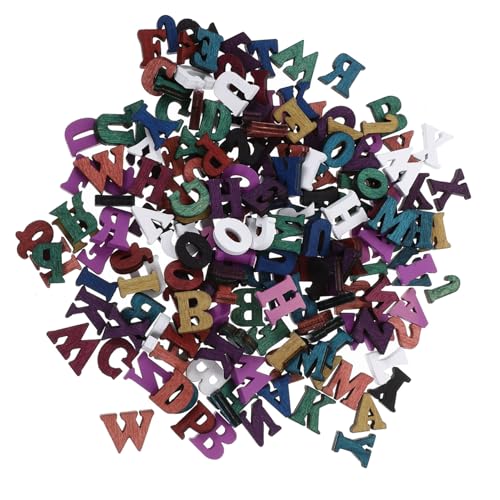 YARNOW 200Stücke Holzbuchstaben Für DIY Handwerksprojekte Dekorative Alphabet Aus Holz Für Hochzeitsfeiern Und Kreative Wohnkultur von YARNOW