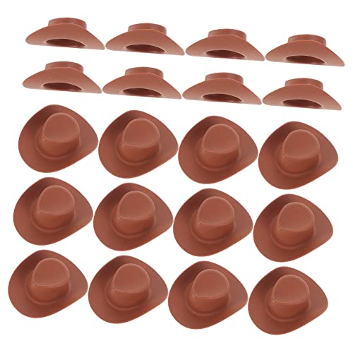 YARNOW 20Stücke Cowboyhut Kleiner Puppenhut Aus Kunststoff Für Bastelprojekte Spielzeugdekoration Und Fotorequisiten Und Miniaturhäuser von YARNOW