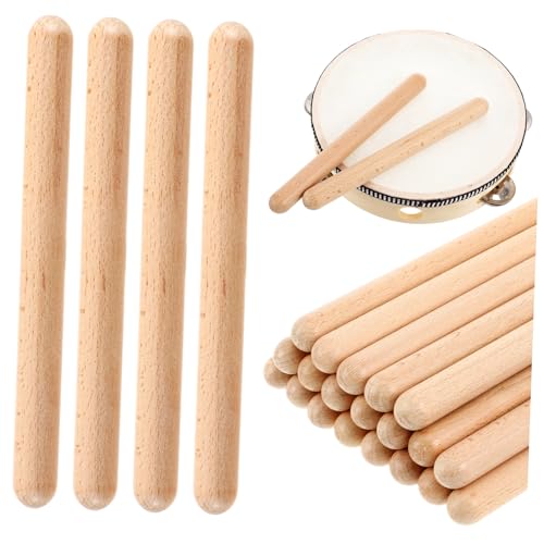 YARNOW 20Stücke Holz Rhythmus Sticks für Musikinstrumente Rhythmus und Kreativität im Musikunterricht für Gruppenaktivitäten und Orff Instrumente von YARNOW